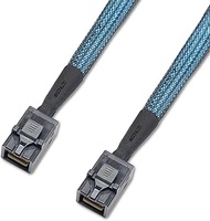 Sonilco High Performance HD Mini SAS SFF-8643 to SFF-8643 Cable Digital Black Cord 1.6 Feet / 0.5 Me