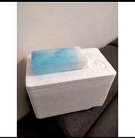 Styrofoam and ice pack (aquascape)