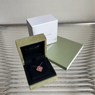 🔥新到：全🆕全套 Vca / 梵克雅寶21年聖誕節限定 薔薇石四葉草項鍊，18k玫瑰金鑲嵌天然薔薇石和鑽石，玫瑰粉色超溫柔，搭配鑽石點綴更顯高貴