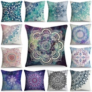 Mandala pattern  single-sided printed polyester cushion cover home decoration sofa Sarung Bantal car pillowcase