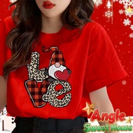 (24 Hours Delivery) Angle Official Merry Christmas T-shirt Santa Claus Tree Printed T744