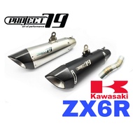 Project79 Exhaust Kawasaki ZX6R Short Slip On Tabung Muffler Stainless Pipe Accessories Motor ZX6 63