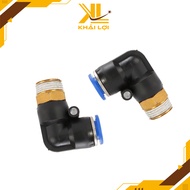PL Connector - Pneumatic Air Connector 1 Pipe End 1 External Thread End 14/16 - Pneumatic Quick Conn