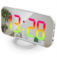 6 Inch Electronic Desktop Clock Snooze Digital Display Alarm Clock 5 Brightness Levels Auto Dimming Mode for Home Office