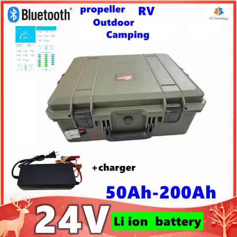 24V deep cycle 80Ah 100Ah 150Ah 200Ah 50Ah waterproof rechargeable Lithium Battery Portable power Wi