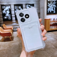 Clear For itel A70 A80 A665L Simple Business Card Slot Bank Cards Phone Case