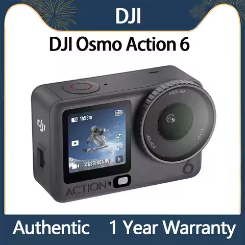 New DJI Osmo Action 6 1/1.1-inch Square Sensor Variable Aperture f/2.0–f/4.0 50GB Storage 4-hour Dua