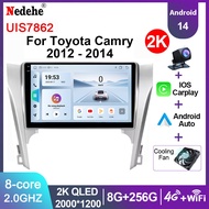 7862 10 inch Android monitor for Toyota CAMRY 2012 -2014 Car Stereo Carplay 2K QLED Screen 360 funct