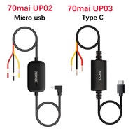 70mai  UP02 / UP03 Type C / Micro USB Hardwire Cable Kit for 24 Hour Parking Monitoring with Fuse Ad