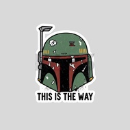 Glossy Star Wars Boba Fett Stickers Cool Waterproof Laptop Guitar Helmet