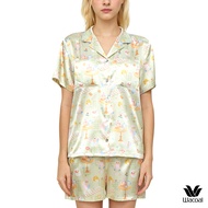 Wacoal CAFE’ CATION ชุดนอนกันโป๊ แขนสั้น ขาสั้น ผ้า Satin รุ่น WN7V24 สีเขียว (GR)