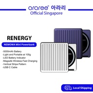 [Official Araree SG] RENERGY Nemowa Mini 5000mAh Powerbank | Wireless Charging | LED Indicator