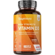 Vitamin D3 4000IU - 1+ Year Supply - 400 Tablets - Easy to Swallow 6mm Micro Vitamin D Tablets - Gen