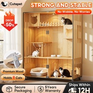 【In Stock】！Large Cat Cage Cat Cage cat villa Cat House solid wood Premium Wood Cat Villa KSPZ