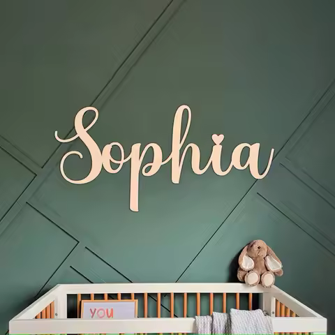 Personalized Name Sign Custom Name Sign Wooden Name Sign Name Wall Decor Sign for Nursery Wood Name 