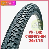 Vỏ xe đạp CHENGSHIN thể thao 26x1.75 chính hãng / Lốp 26 inch