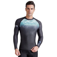 Rashguard Men Swimwear Quick Dry Long Sleeve Swimsuit Diving Jellyfish Proof Sun Protective UPF50+ Surfing Swimsuit Men Swimwear