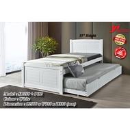 Yi Success Jeana Wooden Single Bed Frame / Solid Wood Single Bed / Katil Bujang Kayu / Katil Single /Bedroom Furniture