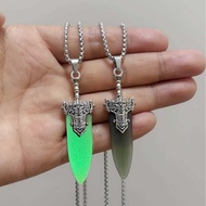 Retro sword necklace with luminous pendant, lumino Retro sword necklace luminous pendant luminous Sa