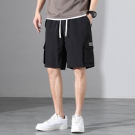 NASA WTAPS Ice Silk Shorts Men Summer Thin Style Trendy Loose Casual Overalls Student Sports Five-po