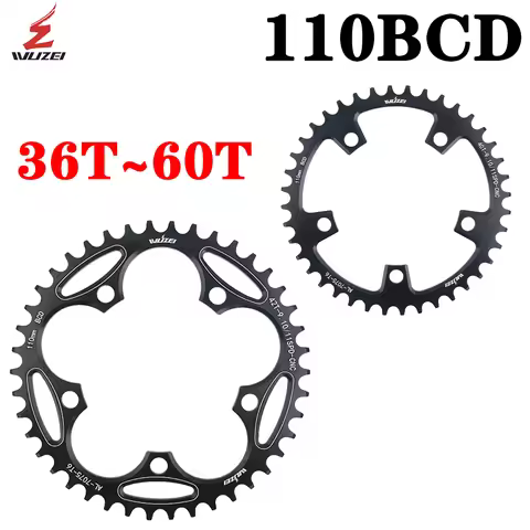 WUZEI 110BCD Road Bike Narrow Wide Chainring 36T 38T 40T 42T 44T 46T 48T 50T 52T 54T 56T 58T 60T 110