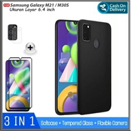 Case 3 IN 1 Samsung Galaxt M21 2020 Casing Premium Edition Hp Cover