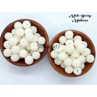 50gram White Pearl Berry Mote Round Pearl Berry Beads