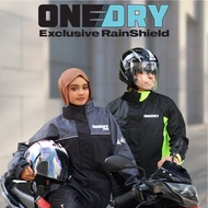 ONEDRY Motorcycle Raincoat Rainshield Motor Outdoor Thick Rainsuit Rain Coat Jacket Suit Baju Hujan 