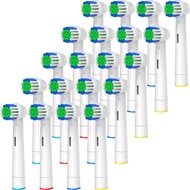 หัวแปรงสีฟันแทนที่เข้ากันได้ Oral-B 20ชิ้นสำหรับ Braun Oral-B 7000 Pro 1000 9600 5000 3000 8000และรุ่นอัจฉริยะ