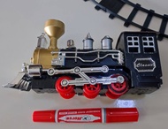 ไฟฟ้า Classic Train Set รถจักรไอน้ำเครื่องยนต์,Wagons &amp; แทร็ก,แบตเตอรี่-Powered ชุดของเล่นควัน,ไฟ &amp; เสียง (แถมถ่าน)