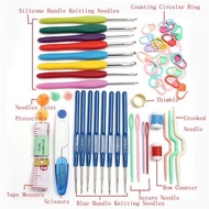 Set Kait Crochet Hook Jarum 53pcs Handmade Beg Magic Colorful Tool Knitting Crochet Kit Tool