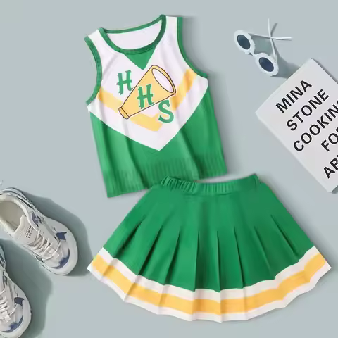 Sky06 Halloween Stranger cos 4 Things Chrissy Cunningham Cosplay Costume Cheerleader Hawkins High Sc