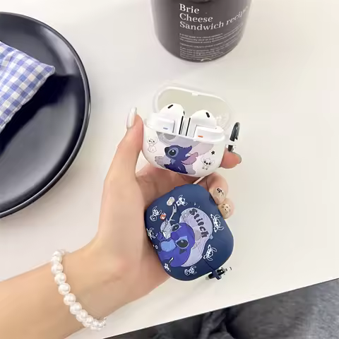 Cute Matte Stitch Case for Samsung Galaxy Buds 3 Headphone Case Cartoon Disney Earphone Bag for Gala