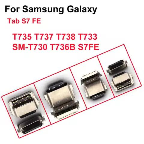 1-50Pcs USB Charger For Samsung Galaxy Tab S7 FE T735 T737 T738 T733 SM-T730 T736B S7FE Type C Charg