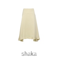 Shaka AW25 Layered Hem Skirt กระโปรงดีไซน์เอวสูง เข้ารูปช่วงเอว ซิปซ่อนหลัง SK-8251208 (Yellow)