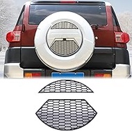 Aunginsy Car Spare Tire Cover Grill Mesh Trim Compatible with Toyota FJ Cruiser 2007-2021 Aluminum R