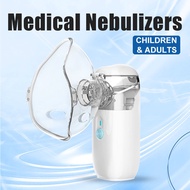 เครื่องพ่นละอองอุปกรณ์ช่วยในการหายใจโรคหอบหืด Handheld Nebulizer ตาข่ายเงียบแบบพกพาเครื่องเพิ่มความชื้นในแบบพกพาขนาดเล็กพกพาอุปกรณ์ดูแลสุขภาพเด็ก