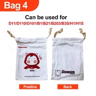 White Black Gray Bag Case For Niimbot D11 D101 D110 B1 B21 B203 Label Thermal Printer Label Papers