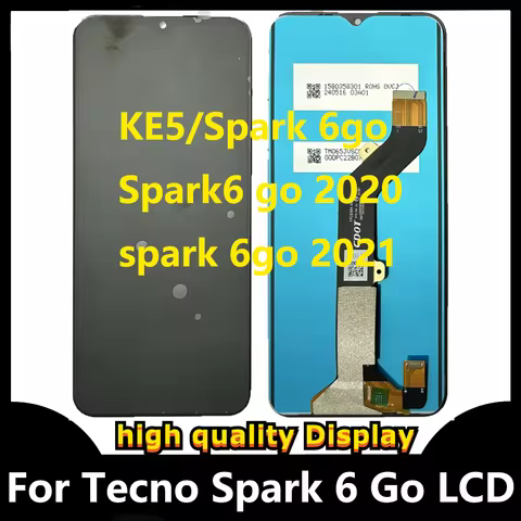 6.52" For Tecno Spark 6 GO LCD KE5 LCD Display Touch Screen Digitizer For Spark GO 2020 KE5 Spark 6g