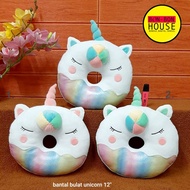 Boneka Bantal Bulat Donat Unicorn Cute 30CM Impor Kado Ultah