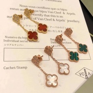 Van Cleef & Arpels Mini Earrings Counter Synchronization Four-leaf Clover Double Flower Earrings Val