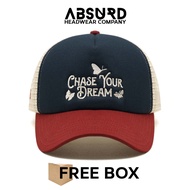 ABSURD Men's Trucker Mesh Hat | Dream Navy Maroon