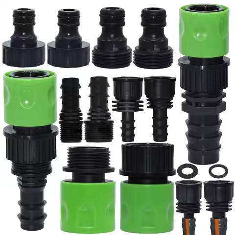 KESLA Garden 3/4'' Quick Connector Nipple EURO Barb Threaded Adapter for 16mm 20mm PE Hose Pipe Drip