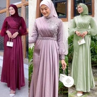 TERMURAH!!! ADEEVA DRESS BROKAT KOMBINASI / MUSLIM WANITA / GAMIS