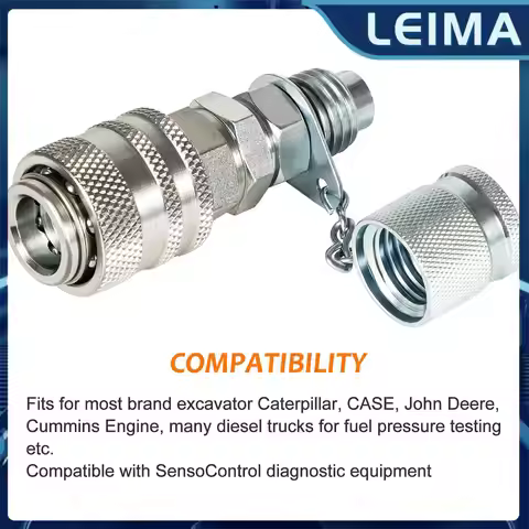 Hydraulic Pressure Test Coupling Kit 6000PSI/400BAR For Cat CASE John Deere PD Series Coupler Pressu