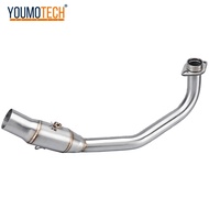 ระบบท่อไอเสียแบบเต็มสำหรับมอเตอร์ไซค์ฮอนด้า Forza 350 ADV350 2021-2024 NSS350ดัดแปลงท่อลิงค์ด้านหน้า