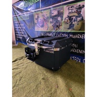 Top box 38L galvanized, pannier box, motorcycle box, stainless steel box, quick release box