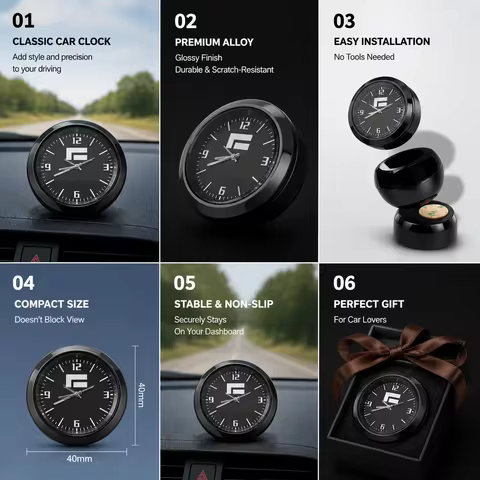 Modified Car Decoration Car Watch Electronic Quartz Watch Dashboard For BMW Toyota Benz Hyundai Audi