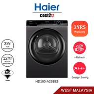 Haier 10kg Heat Pump Dryer with I-Refresh HD100-A2939S Energy Saving Tumble Dryer Mesin Pengering Cl