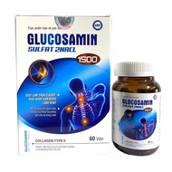 Glucosamine Sulfate 2NaCl 1500 pills (Bottle of 60 pills) Supports joint pain relief, dry joints, he